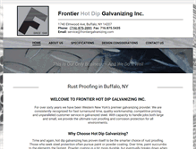 Tablet Screenshot of frontiergalvanizing.com